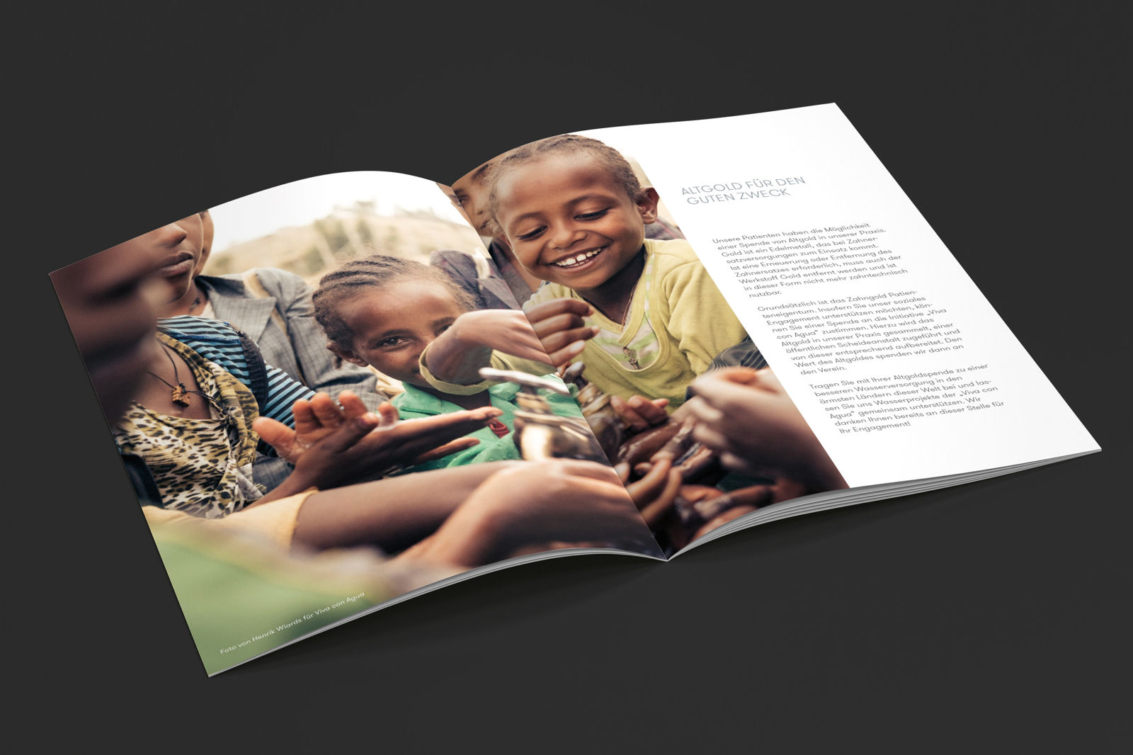 Referenz von m2c ─ Image-Booklet Soziales Engagement Zahnarzt Bad Vilbel