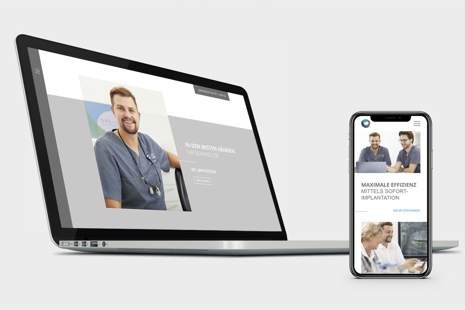 Referenz von m2c ─ Re-Design Bestands-Corporate-Identity für Zahnklinik Darmstadt