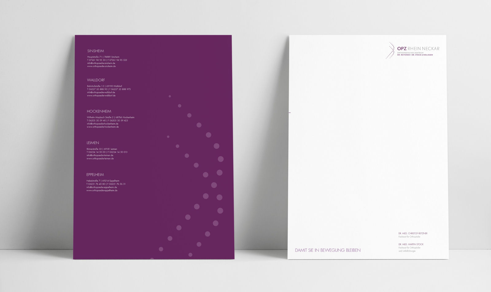 Referenz von m2c ─ Printmaterial für OPZ RHEIN NECKAR